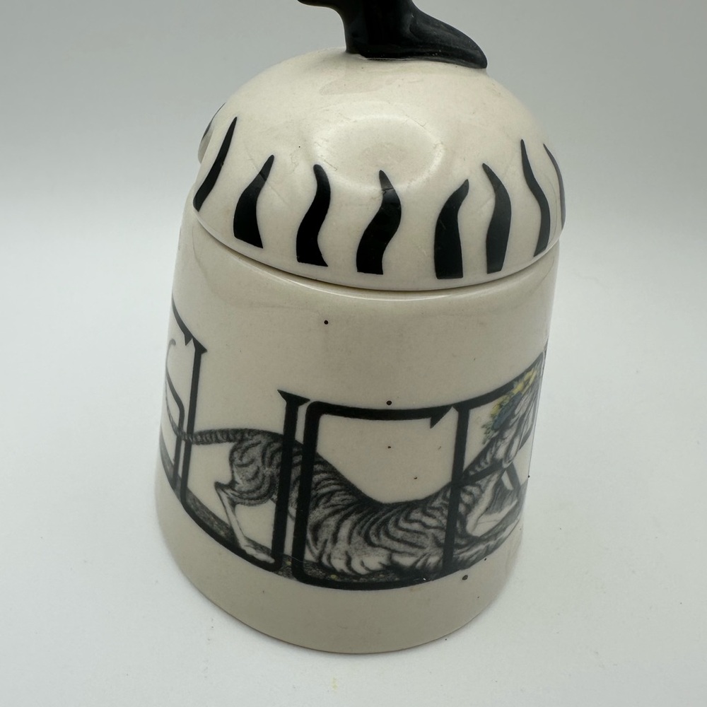 Anthropologie Zebra Ceramic Sugar Jar - Picture 3 of 15